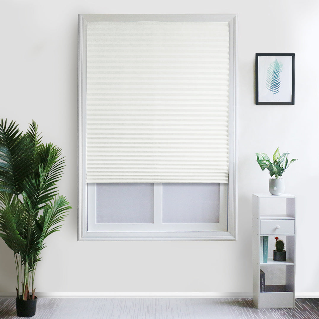 Self Adhesive Blind Balcony Shades Curtains, 1 Panel, White, 60*150cm/60*180cm/90*150cm/90*180cm
