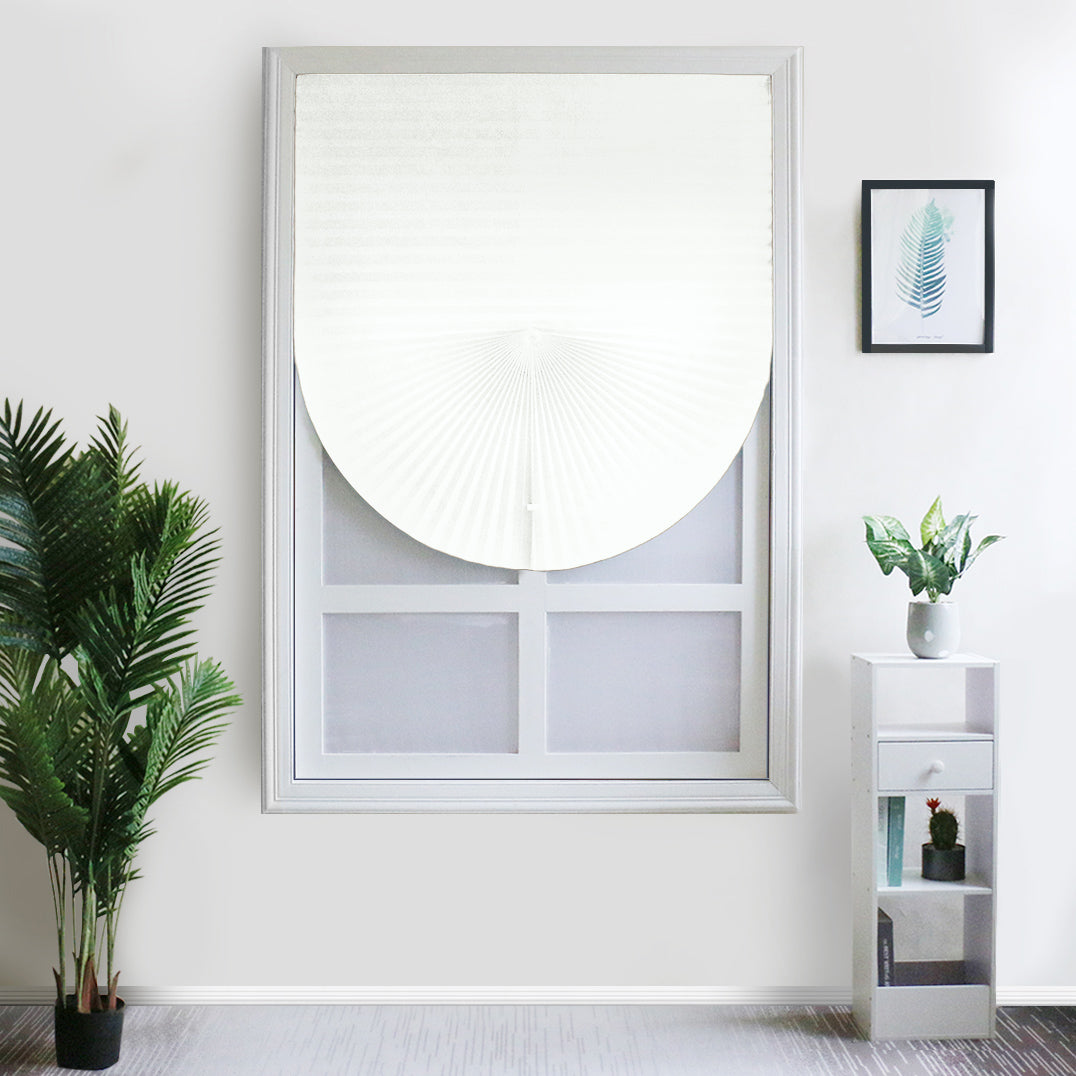 Self Adhesive Blind Balcony Shades Curtains, 1 Panel, White, 60*150cm/60*180cm/90*150cm/90*180cm