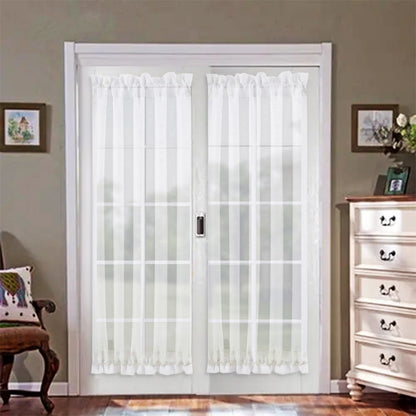 Rideaux de porte transparents, 1 panneau, blanc, 64*102cm/137*102cm/64*183cm/137*183cm