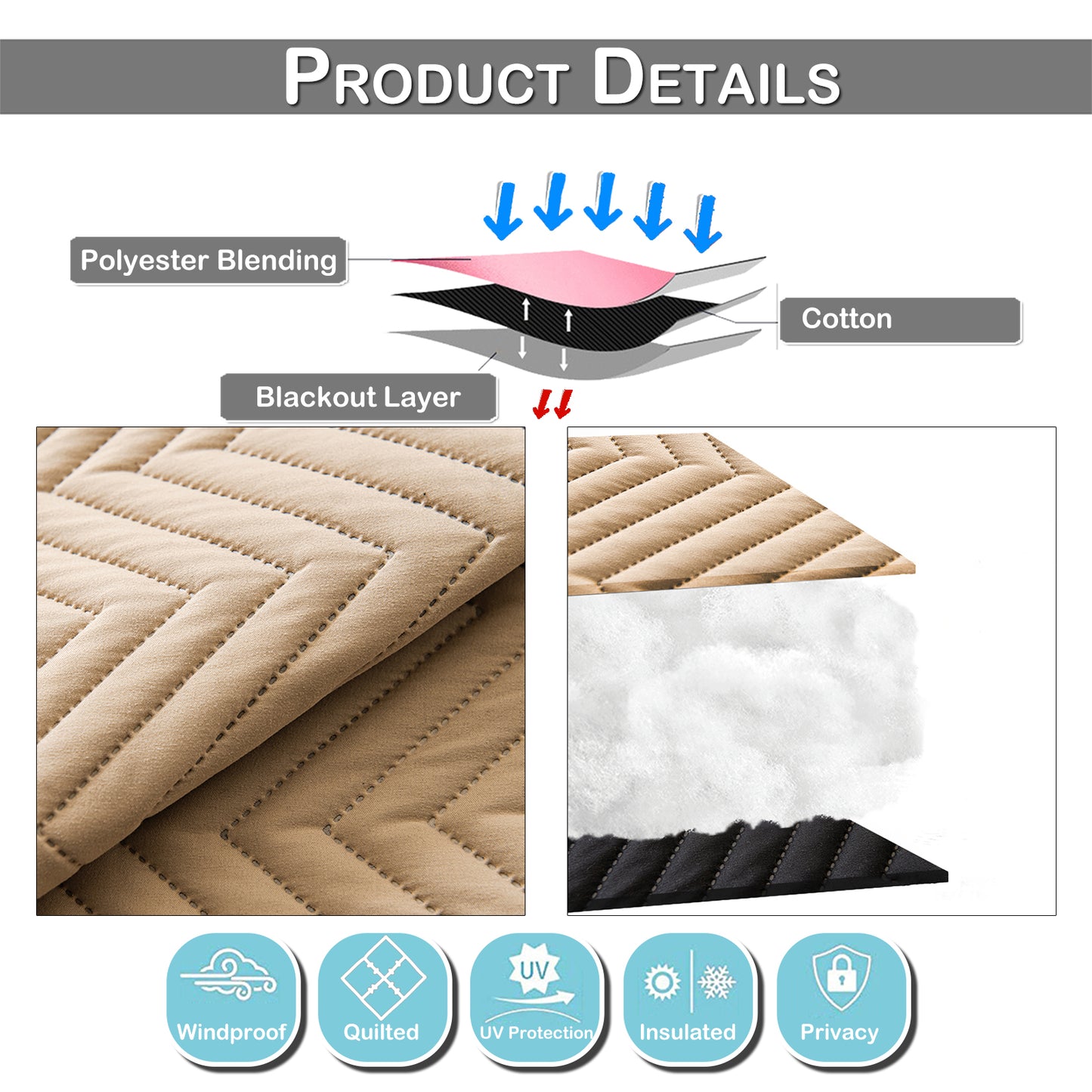 Heavy Duty Quilted Curtain