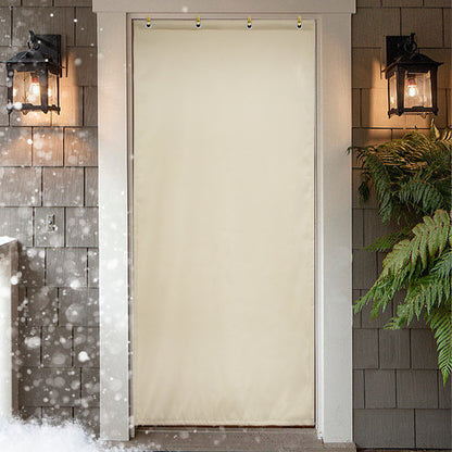 Waterproof Quilted Door Curtains, 1 Panel, Beige, 82x204cm/100x210cm