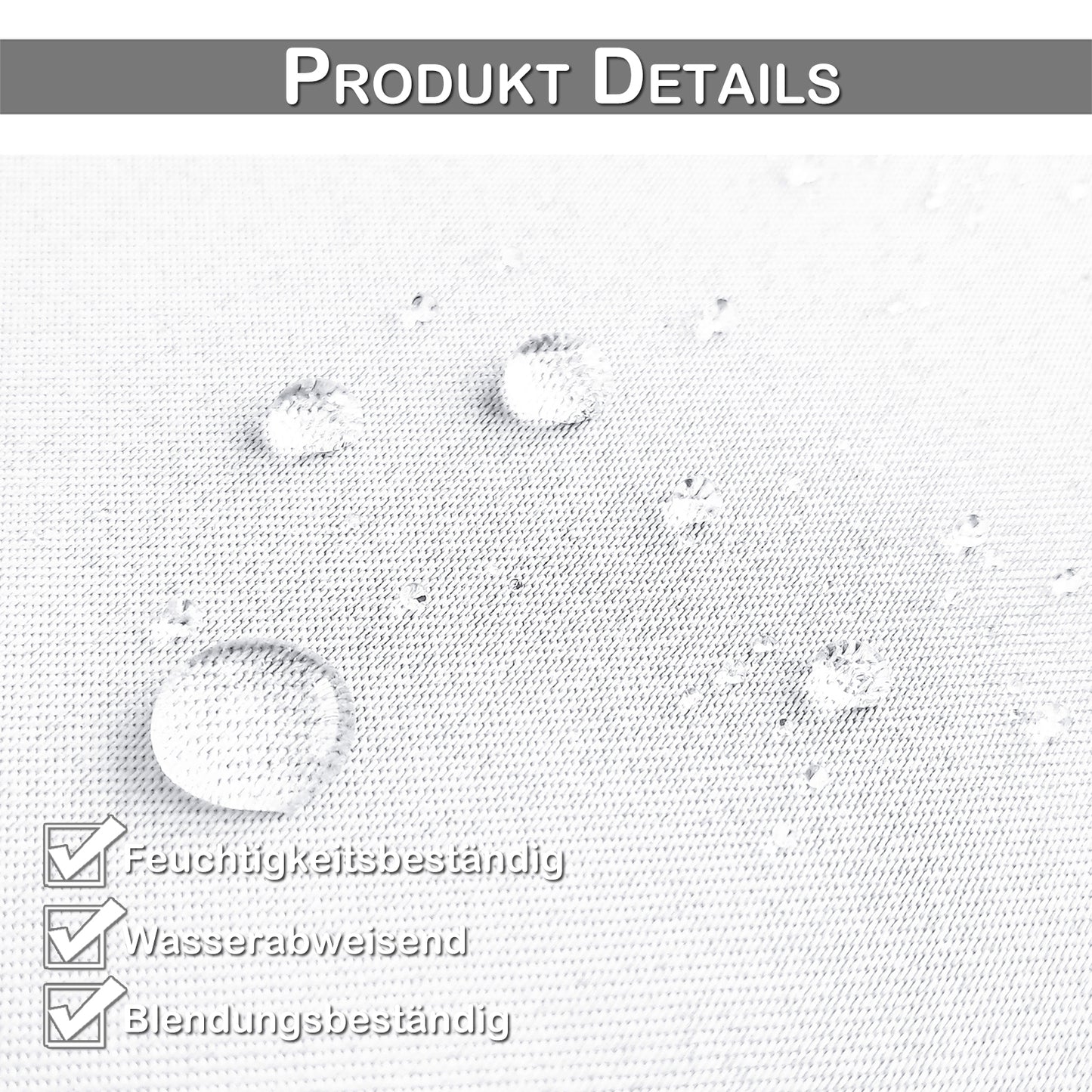 Wasserabweisender und Windstabiler Outdoor Vorhang für Terrasse und Garten