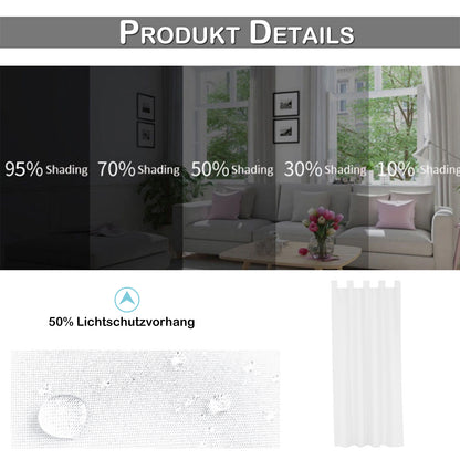 Wasserabweisender und Windstabiler Outdoor Vorhang für Terrasse und Garten