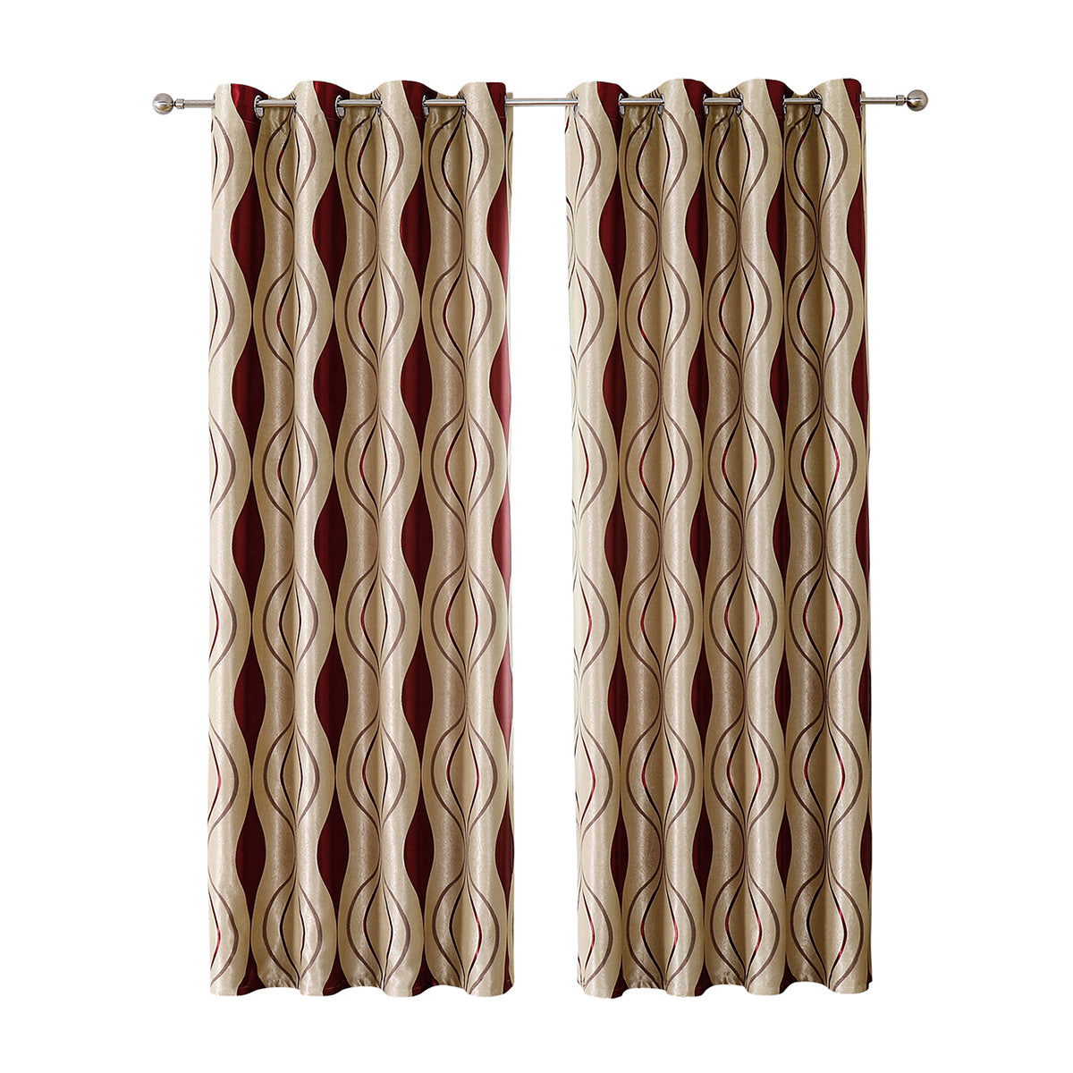 Rideaux géométriques, 1 panneau, rouge, 100*130cm/100*250cm/140*260cm