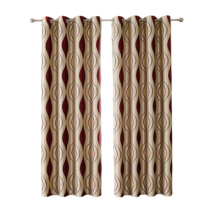Rideaux géométriques, 1 panneau, rouge, 100*130cm/100*250cm/140*260cm