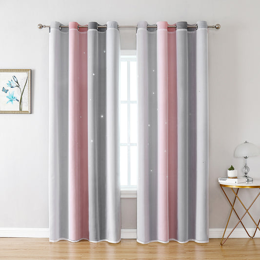 Double-Layer Blackout Curtains, 1 Panel, Gray, 100*130cm/134*160cm/134*210cm/134*240cm
