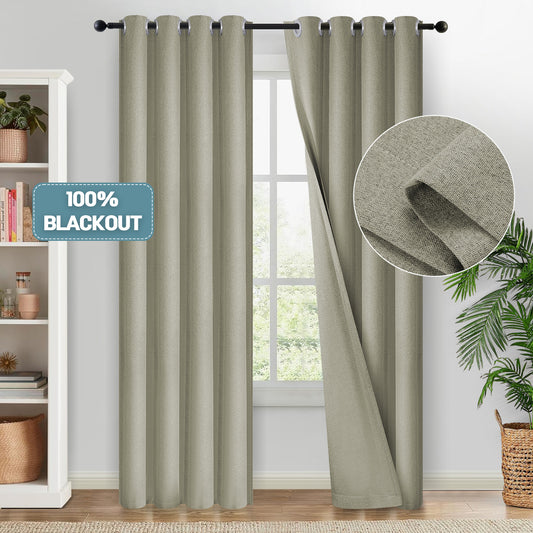 100% Blackout Linen Curtain