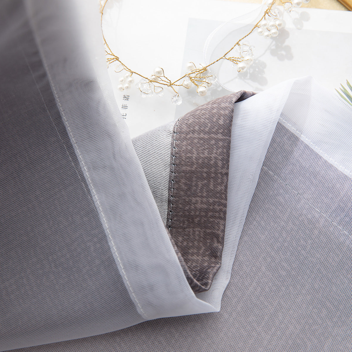 Stars Ombre Double-Layer Curtains, 1 Panel, Gray, 134*160cm/134*210cm/134*240cm/134*269cm