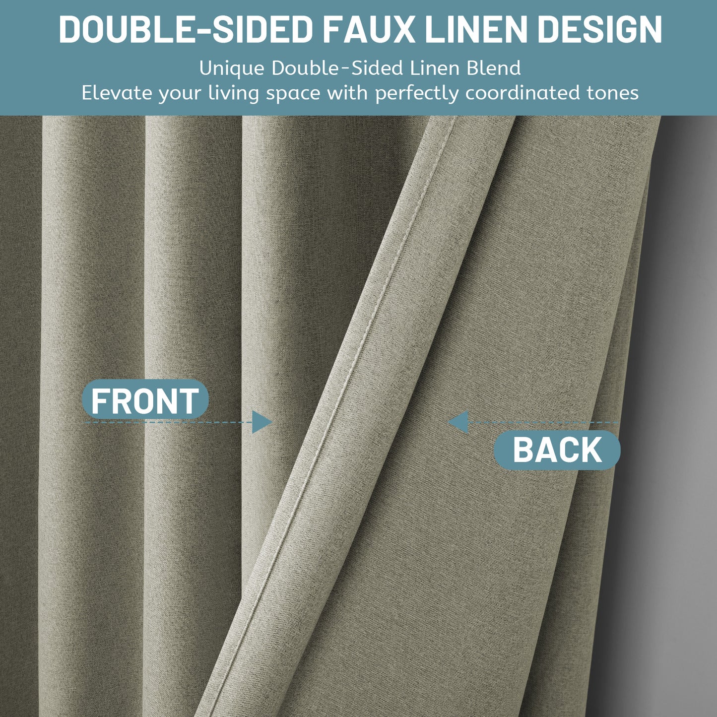 100% Blackout Linen Curtain