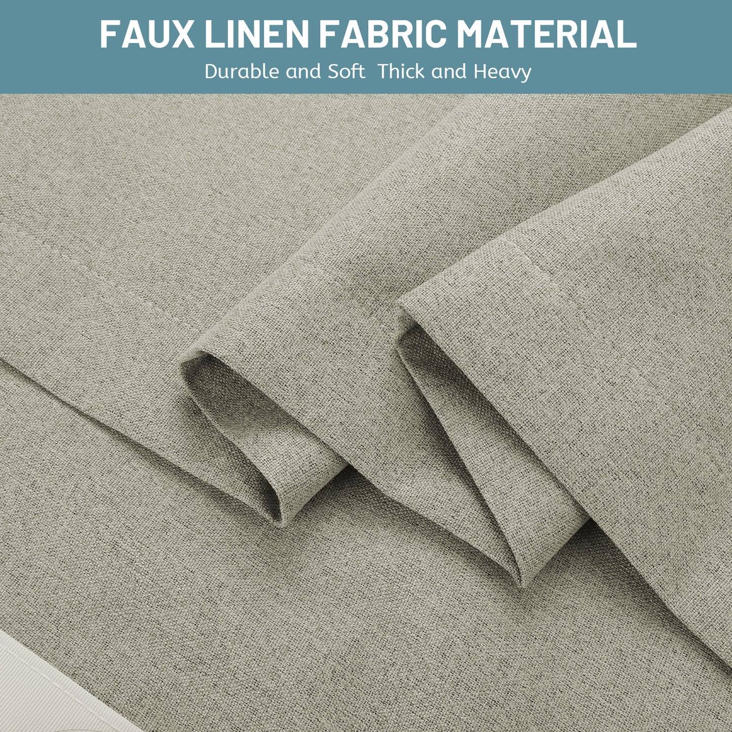 100% Blackout Linen Curtain