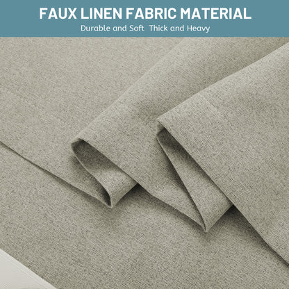 100% Blackout Linen Curtain