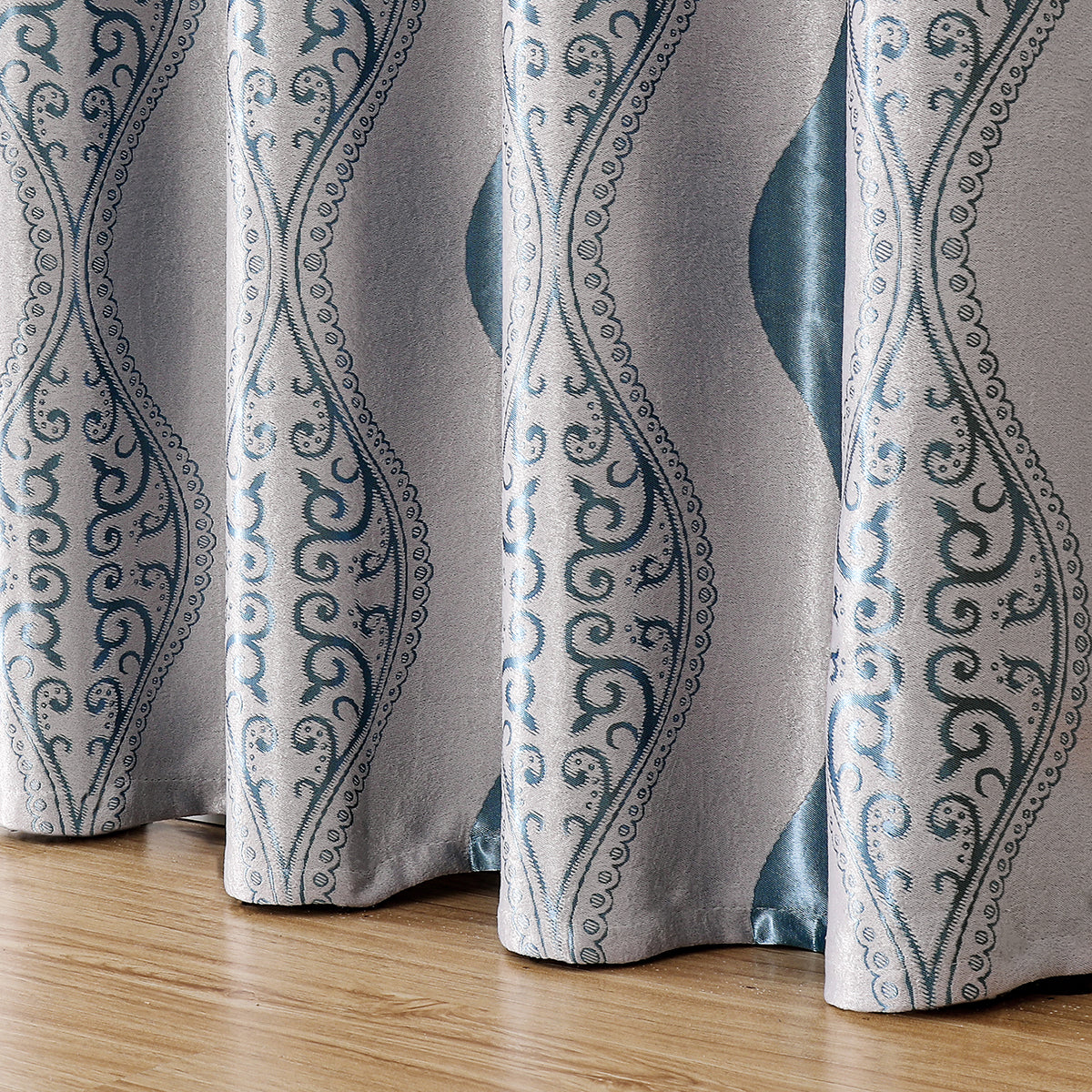 Geometric Curtains, 1 Panel, Blue, 100*130cm/100*250cm/140*260cm