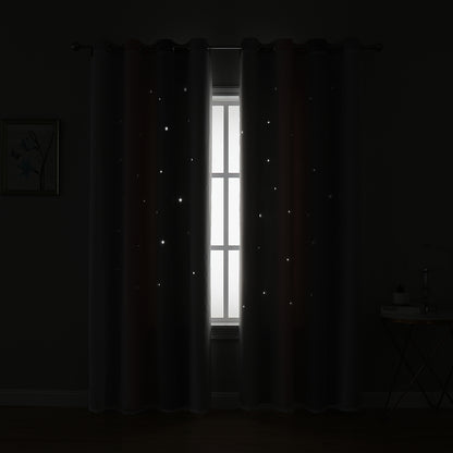 Rideaux occultants à double couche, 1 panneau, gris, 100*130cm/134*160cm/134*210cm/134*240cm