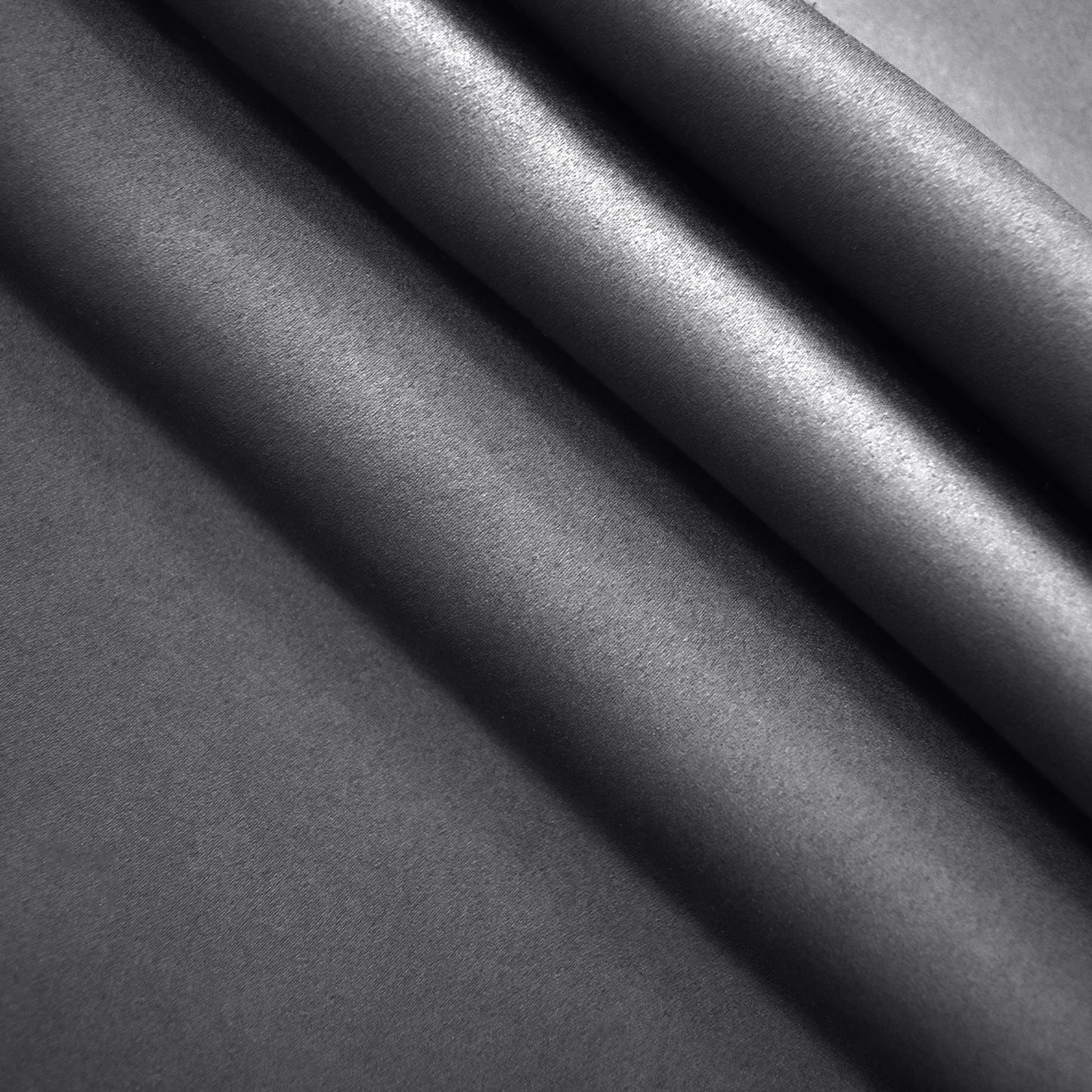 Silk Satin Curtains, 1 Panel, Gray, 132*160cm/132*183cm/132*213cm