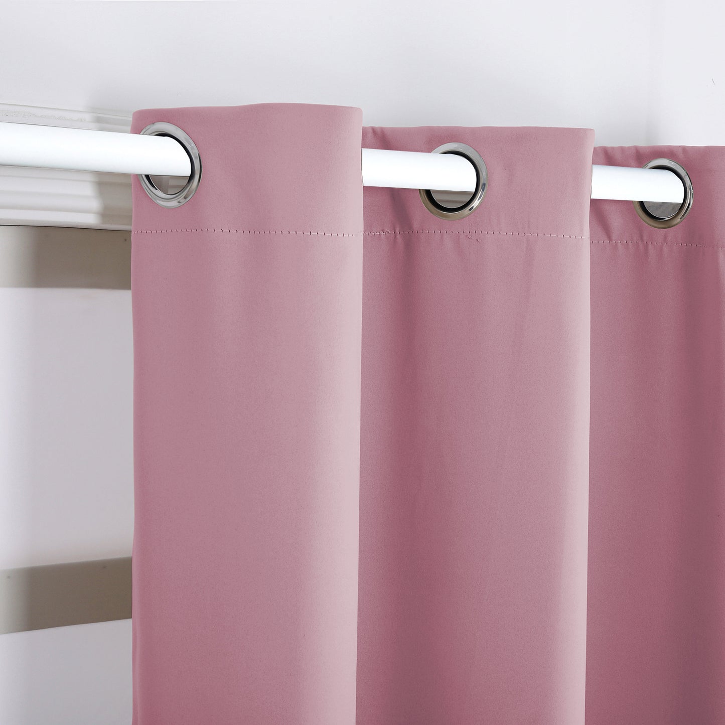 Blackout Door Curtains, 1 Panel, Pink, 132x203cm/132x244cm