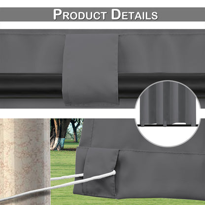 Winddichte und Wasserabweisende Verdunkelungs Vorhang für Terrasse und Garten – Magic Tape Befestigung