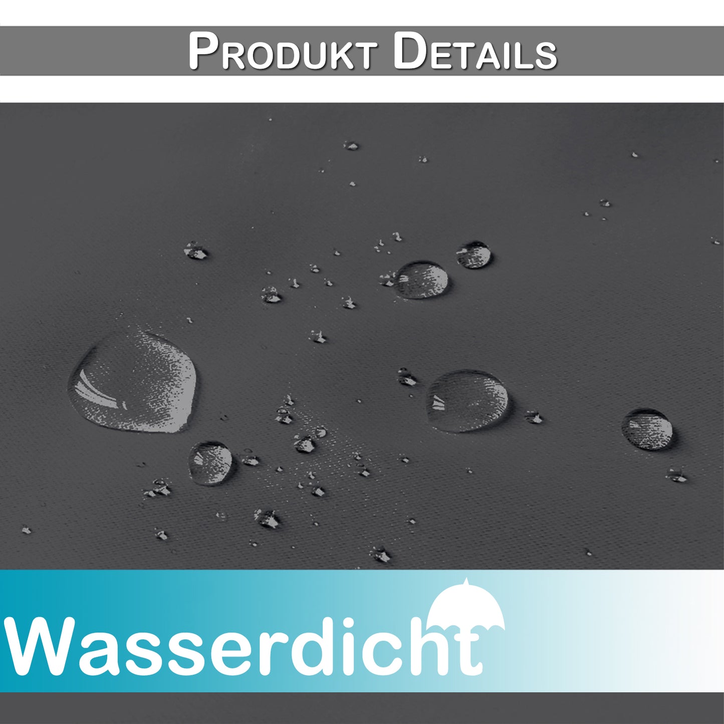 Winddichte und Wasserabweisende Verdunkelungs Vorhang für Terrasse und Garten – Magic Tape Befestigung