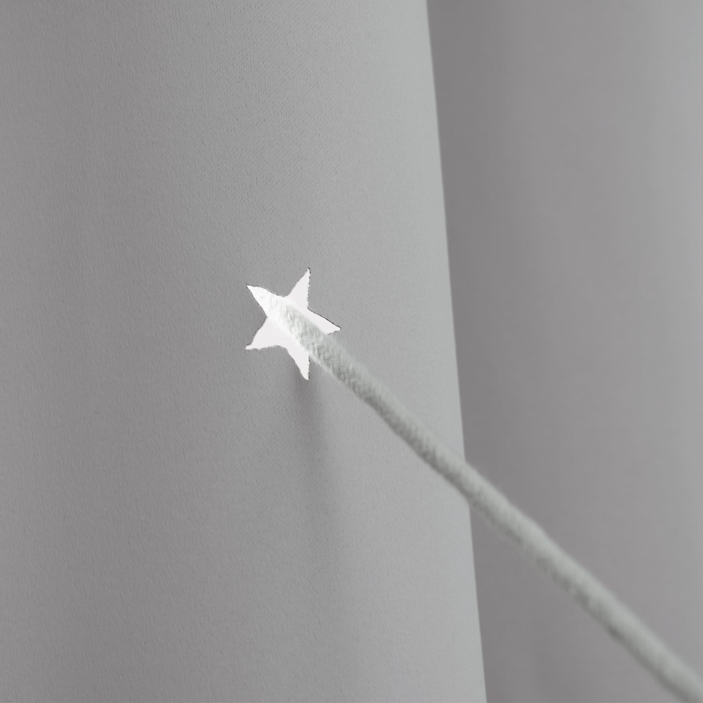 Stars Blackout Curtains, 1 Panel, Gray, 132x160cm/132x183cm/132x213cm