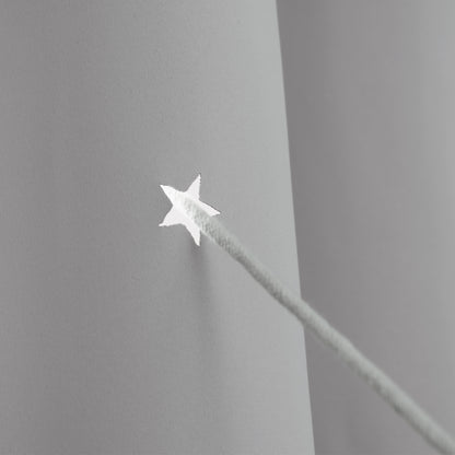 Stars Blackout Curtains, 1 Panel, Gray, 132x160cm/132x183cm/132x213cm
