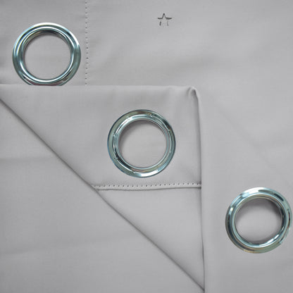 Stars Blackout Curtains, 1 Panel, Gray, 132x160cm/132x183cm/132x213cm