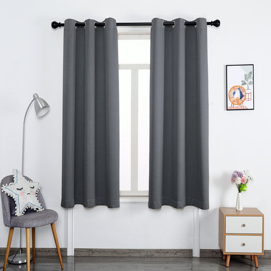 Blackout Curtains, 1 Panel, Gray, 130*160cm/130*213cm/130*241cm