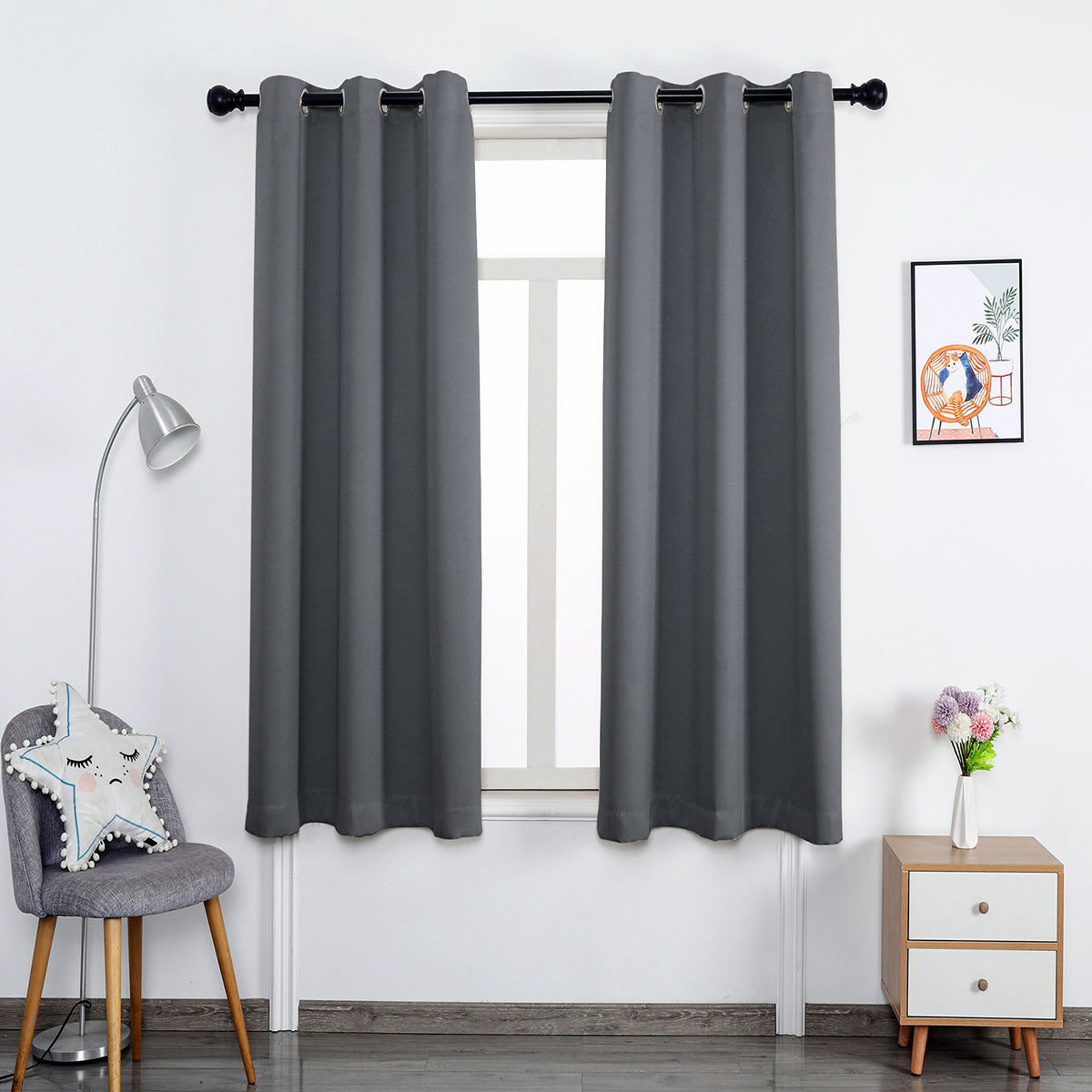 window curtain match for the curtain pole
