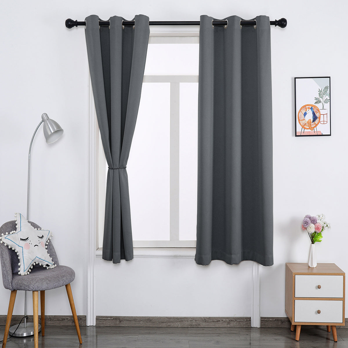 window curtain match for the curtain pole