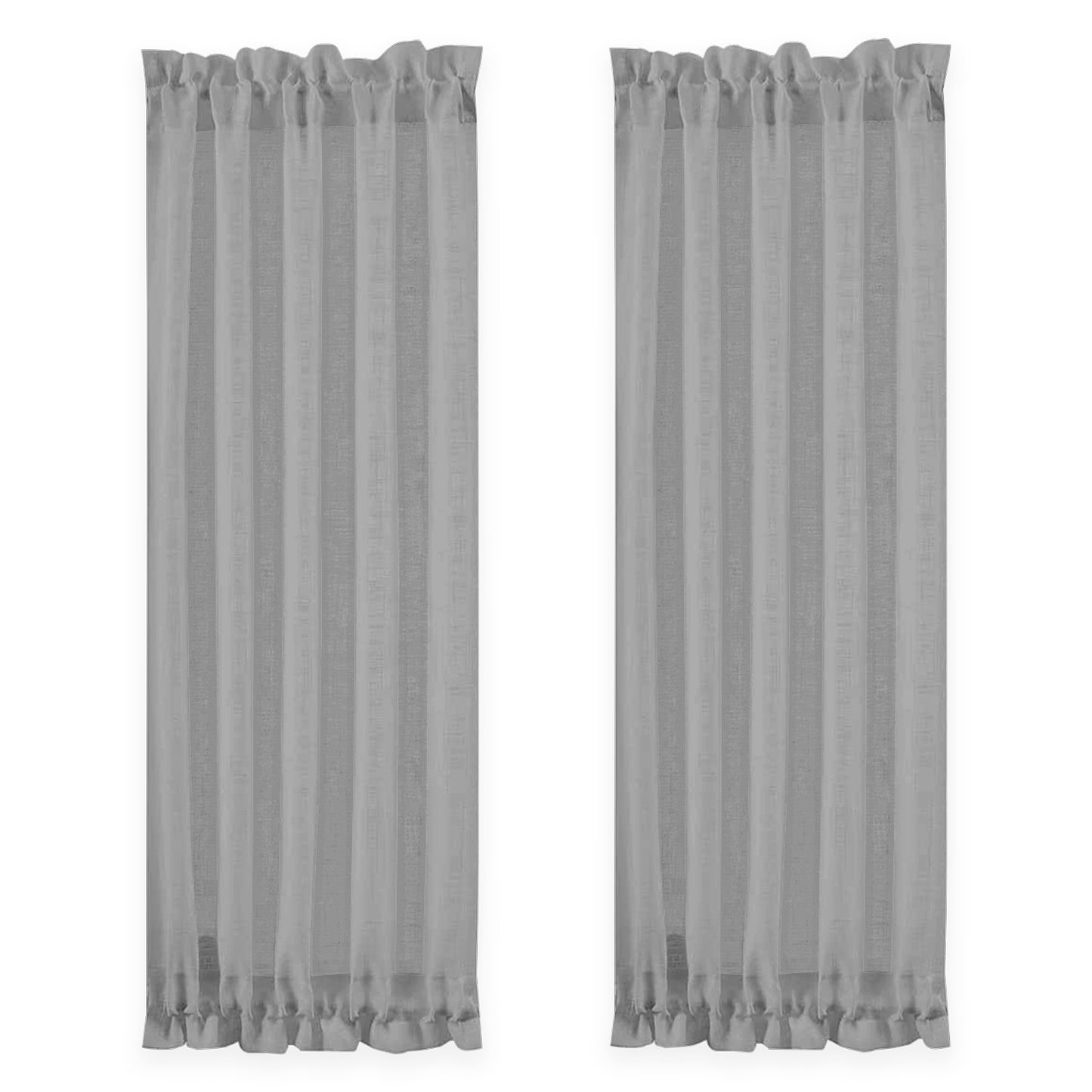 Door Sheer Curtains, 1 Panel, Gray, 64*102cm/137*102cm/64*183cm/137*183cm