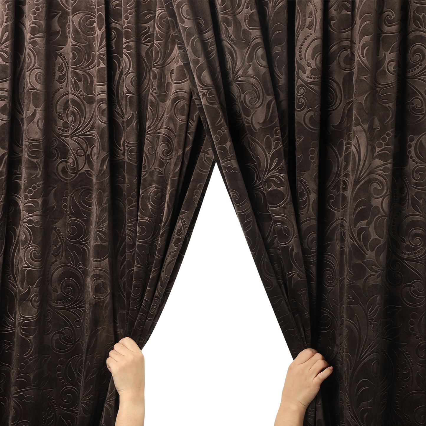 Rideaux occultants doublés de velours roulé