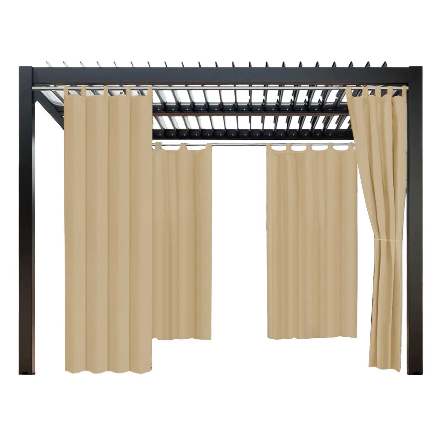 Wasserabweisender und Windstabiler Outdoor Vorhang für Terrasse und Garten