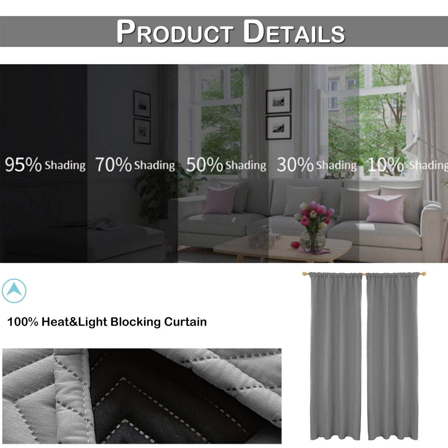 Heavy Duty Quilted Curtain