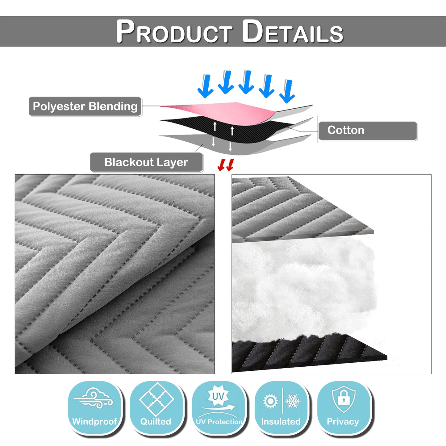 Heavy Duty Quilted Curtain