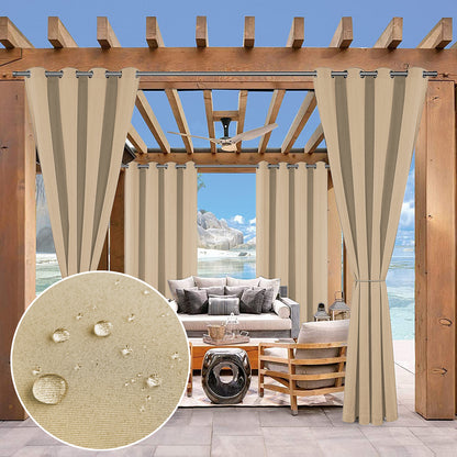 Rideau imperméable pour patio extérieur