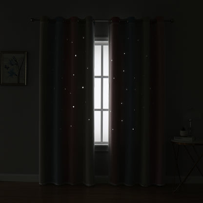 Rideaux occultants à double couche, 1 panneau, rose, 100 x 130 cm/134 x 160 cm/134 x 210 cm/134 x 240 cm