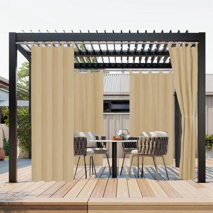Wasserabweisender und Windstabiler Outdoor Vorhang für Terrasse und Garten