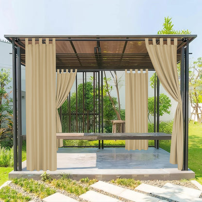 Wasserabweisender und Windstabiler Outdoor Vorhang für Terrasse und Garten
