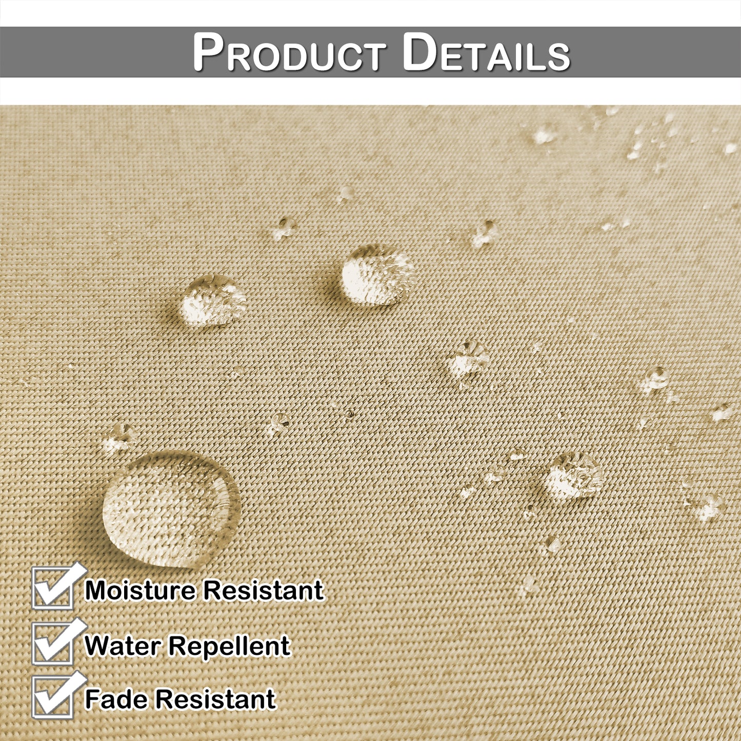 Rideau imperméable pour patio extérieur