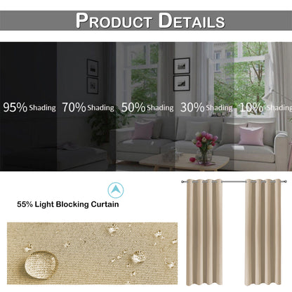 Rideau imperméable pour patio extérieur