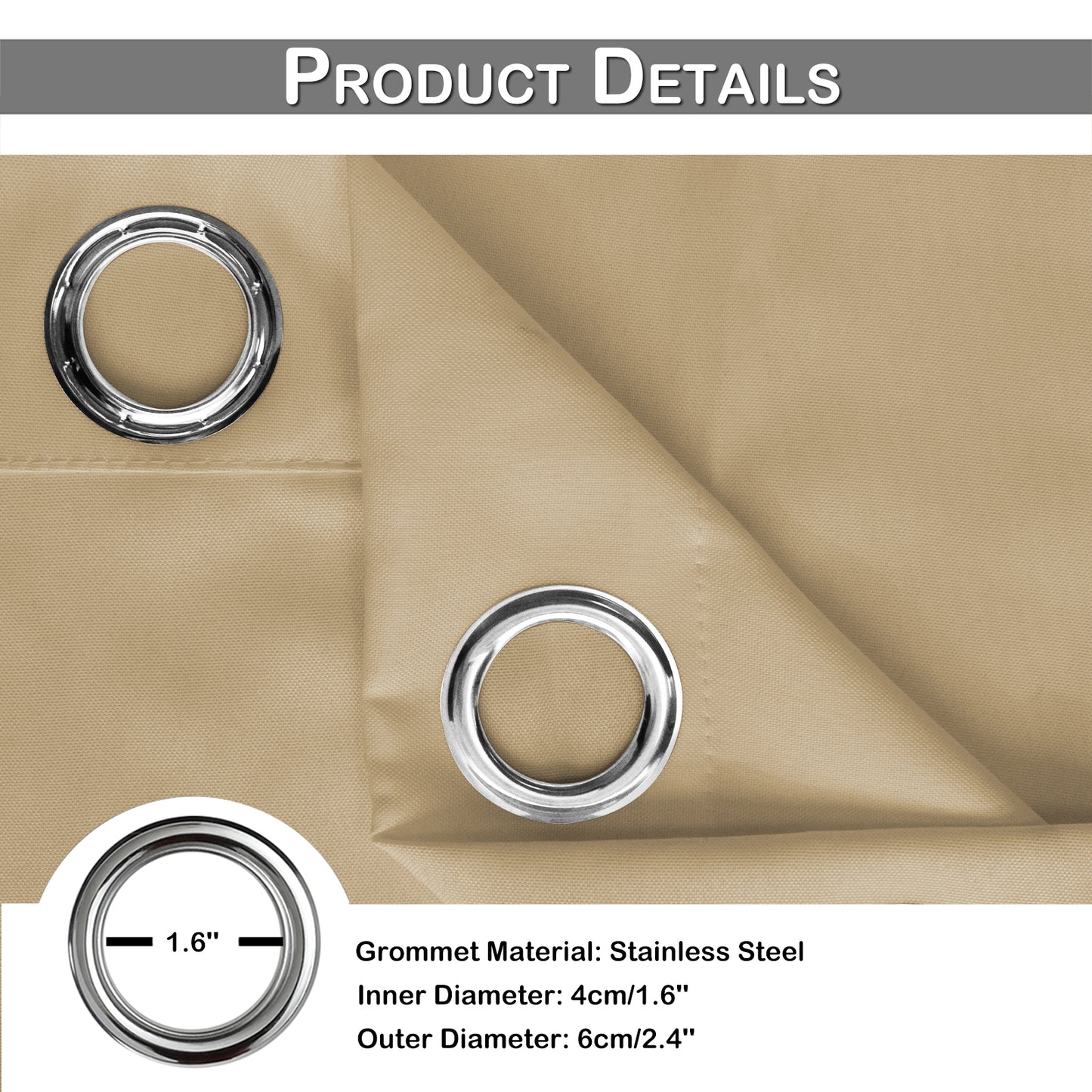 Rideau imperméable pour patio extérieur