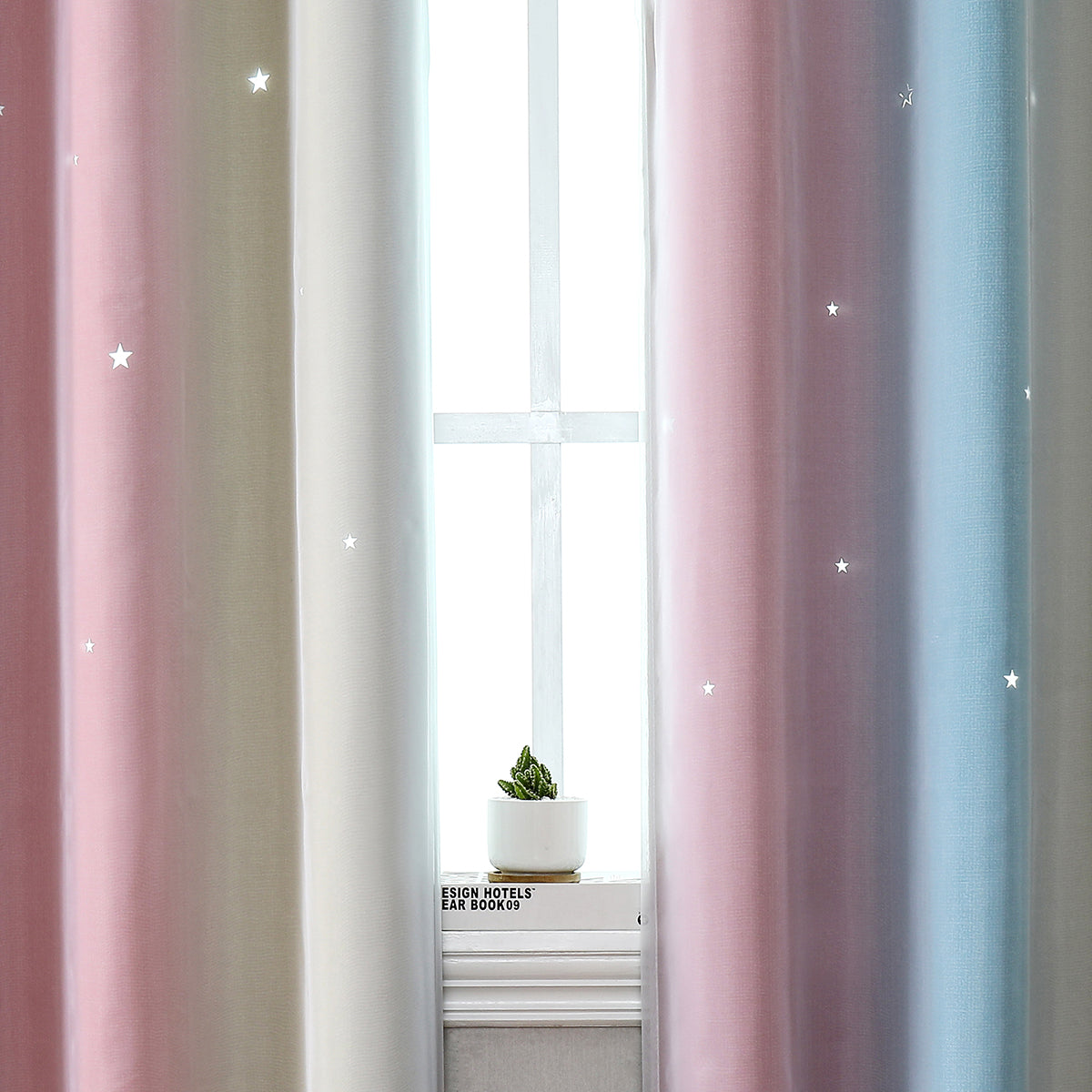 Rideaux occultants à double couche, 1 panneau, rose, 100 x 130 cm/134 x 160 cm/134 x 210 cm/134 x 240 cm