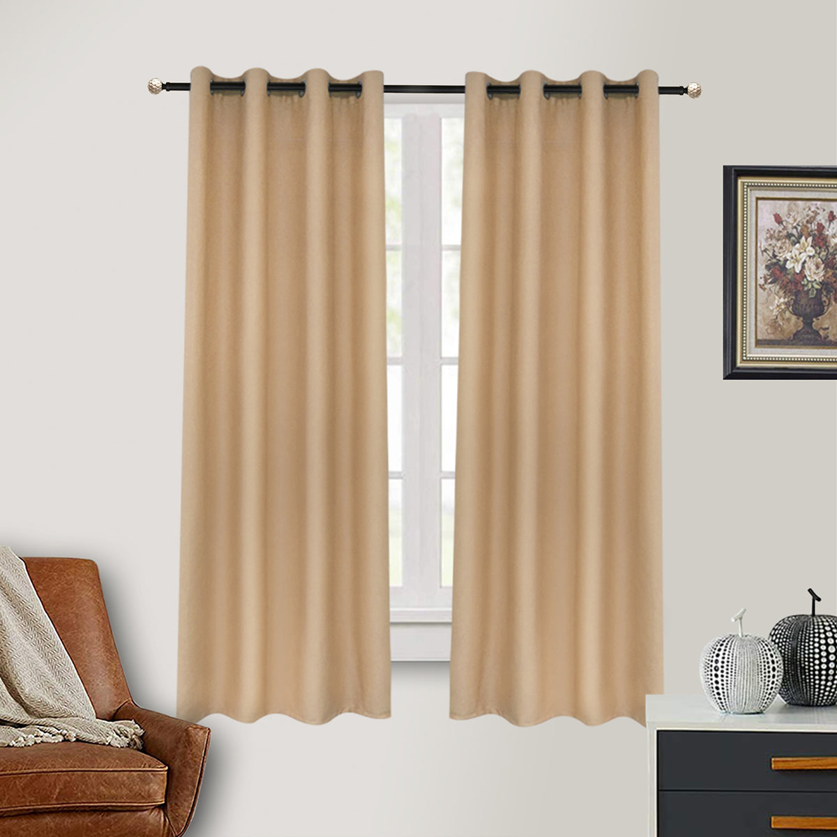 window curtain match for the curtain pole