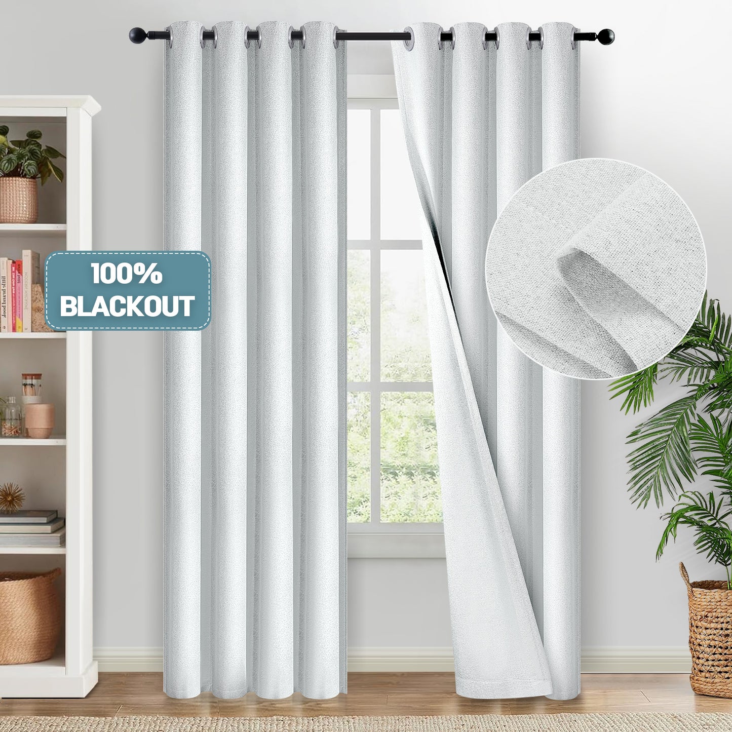 100% Blackout Linen Curtain