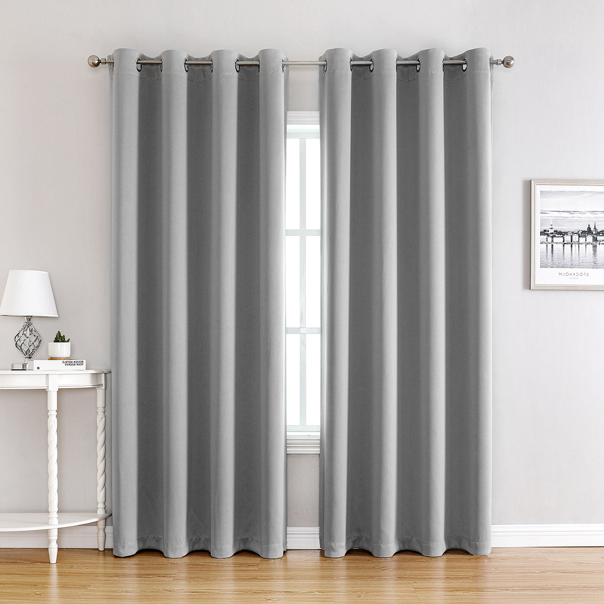 Rideaux occultants, 1 panneau, gris, 100*130cm/132*160cm/132*213cm/132*245cm