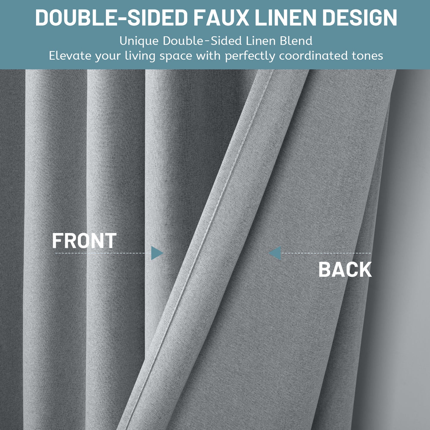 100% Blackout Linen Curtain