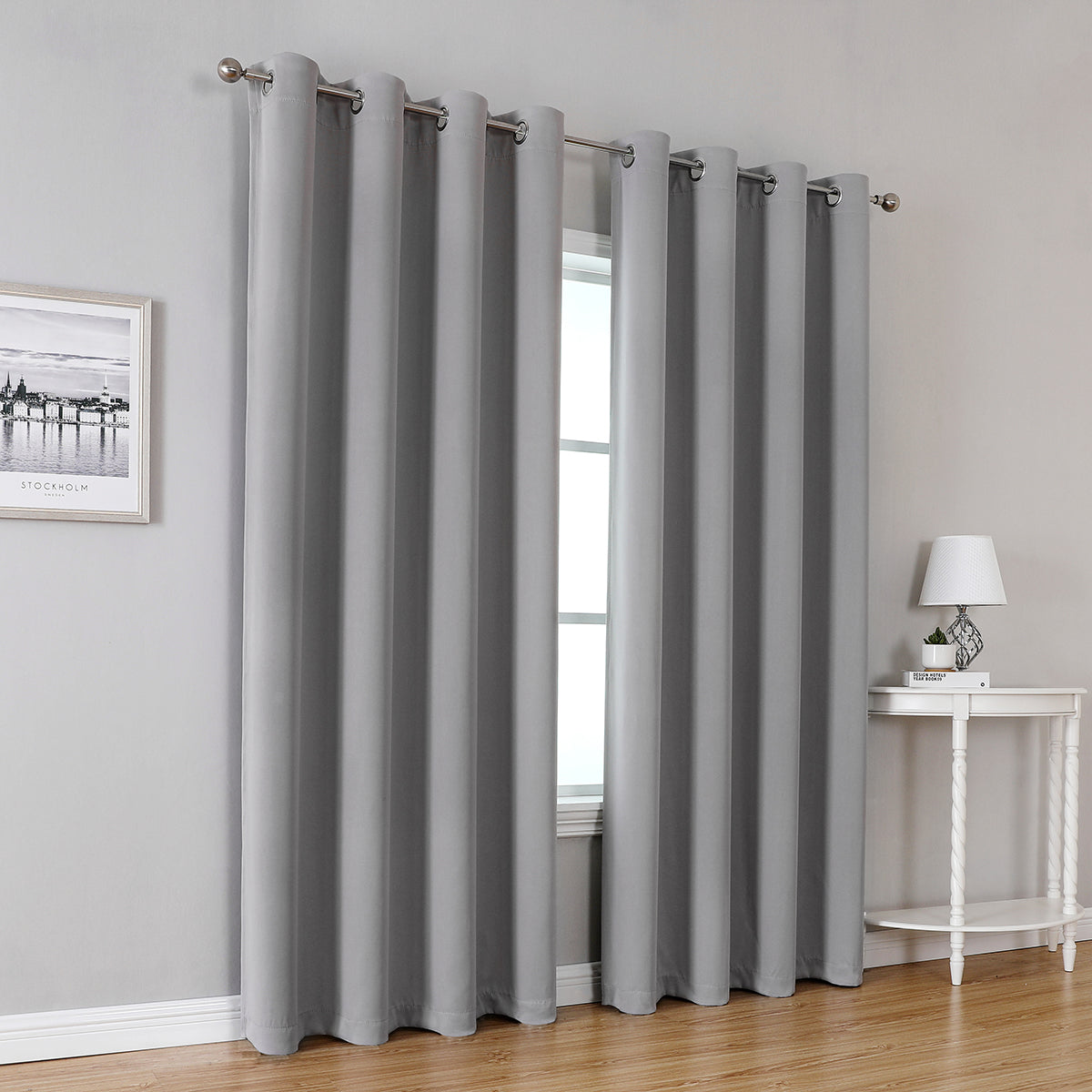 Rideaux occultants, 1 panneau, gris, 100*130cm/132*160cm/132*213cm/132*245cm