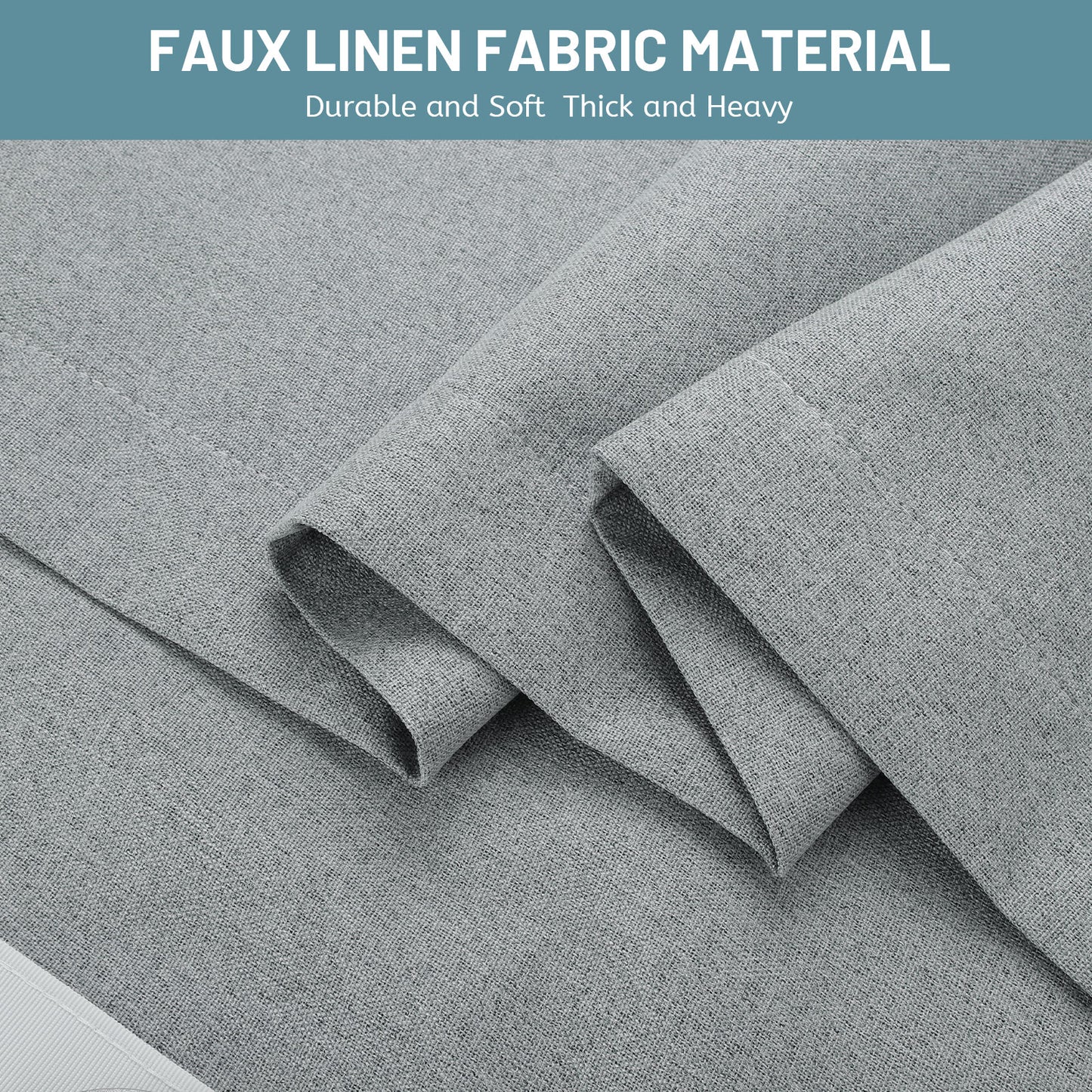 100% Blackout Linen Curtain