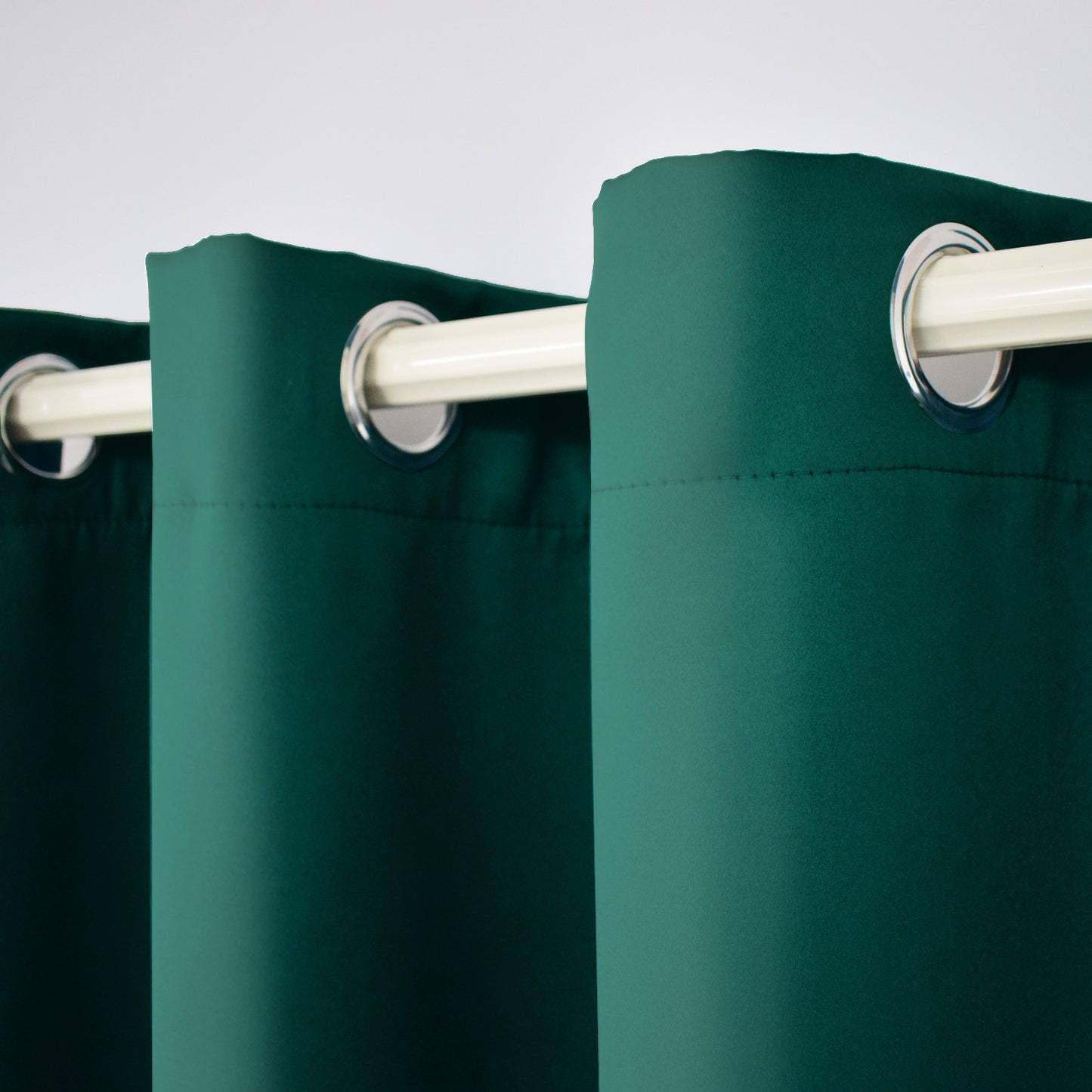 Silk Satin Curtains, 1 Panel, Green, 132*160cm/132*183cm/132*213cm