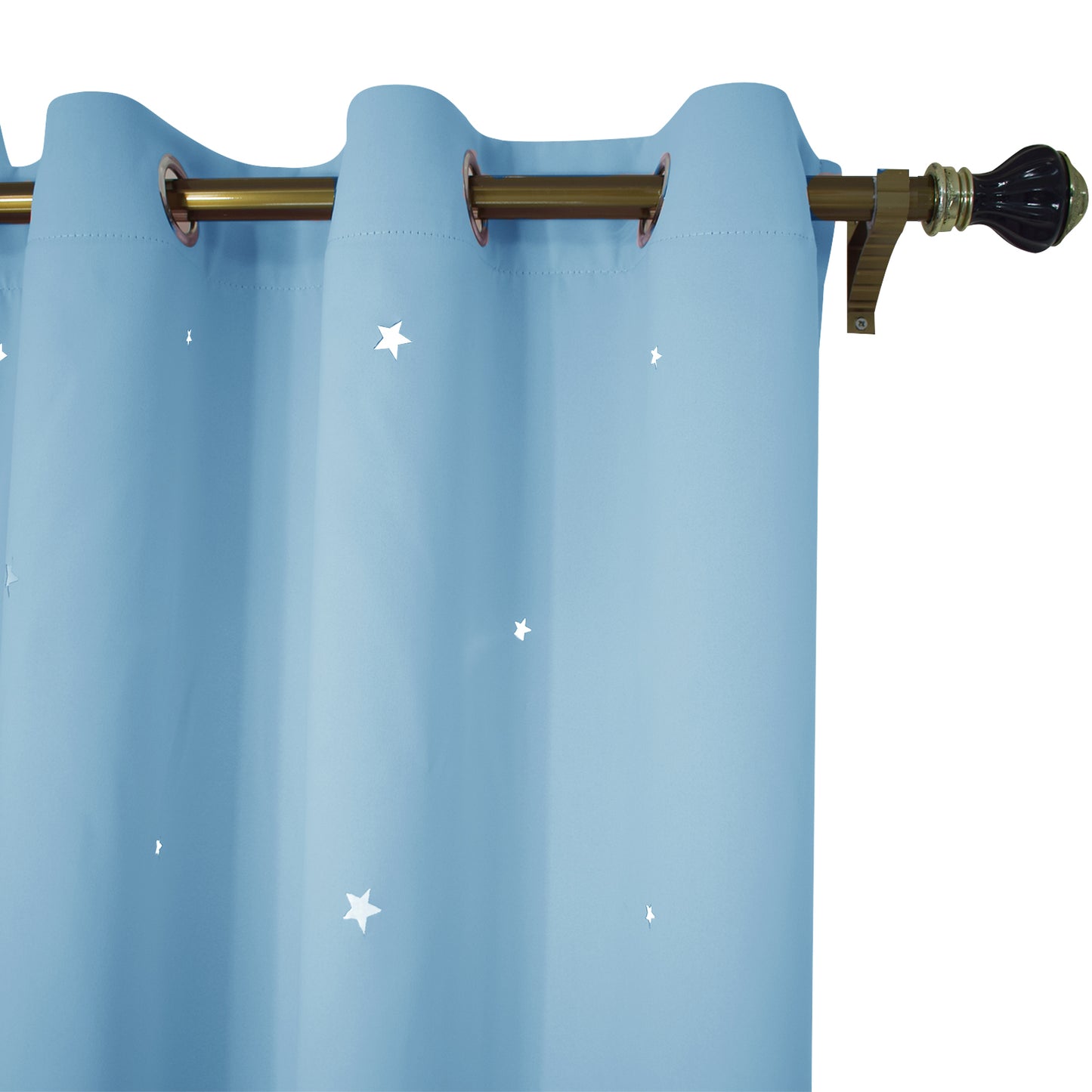 Stars Blackout Curtains, 1 Panel, Blue, 132x160cm/132x183cm/132x213cm