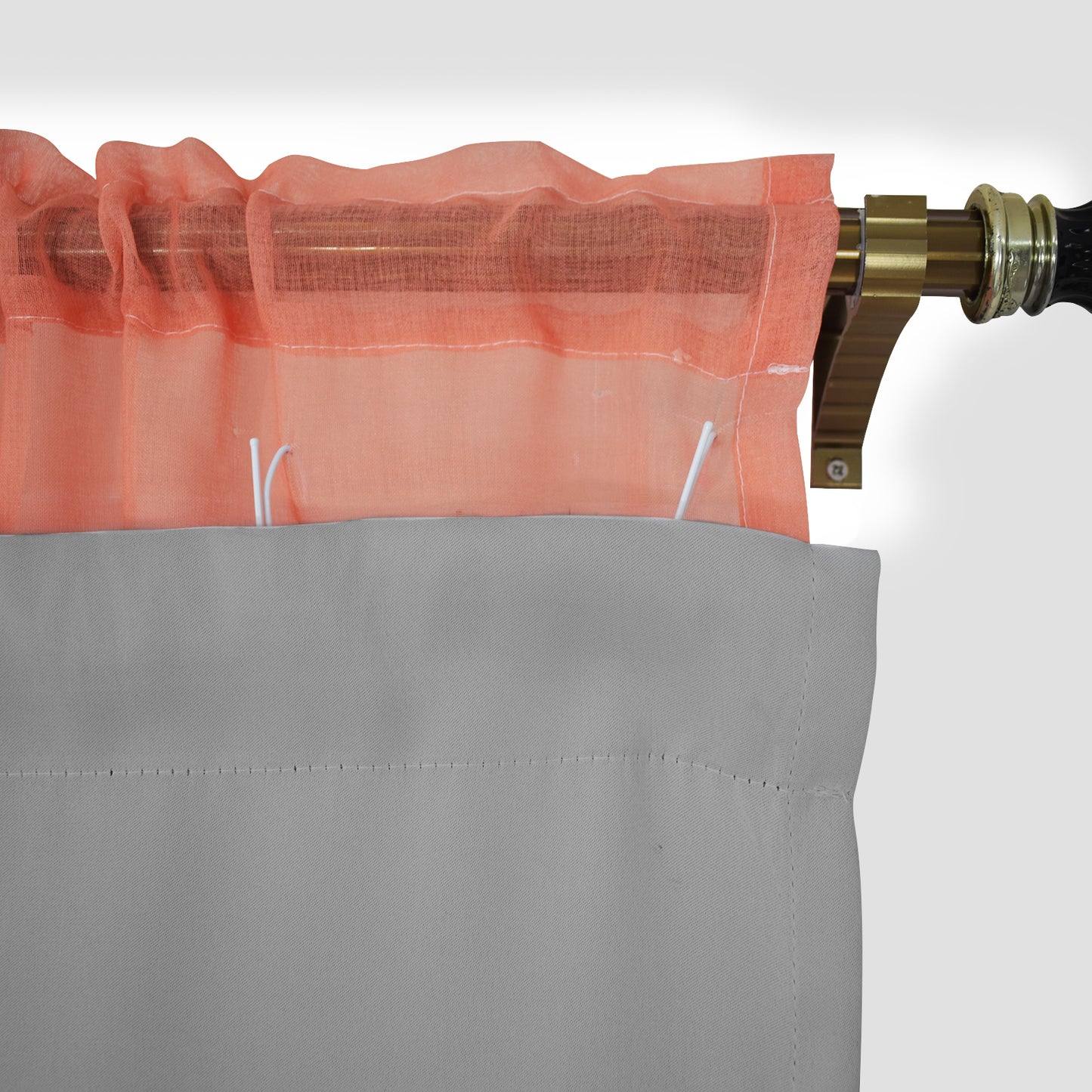 Liner Thermo-Verdunkelungsvorhänge, 1 Panel, grau, 127*149cm/127*203cm
