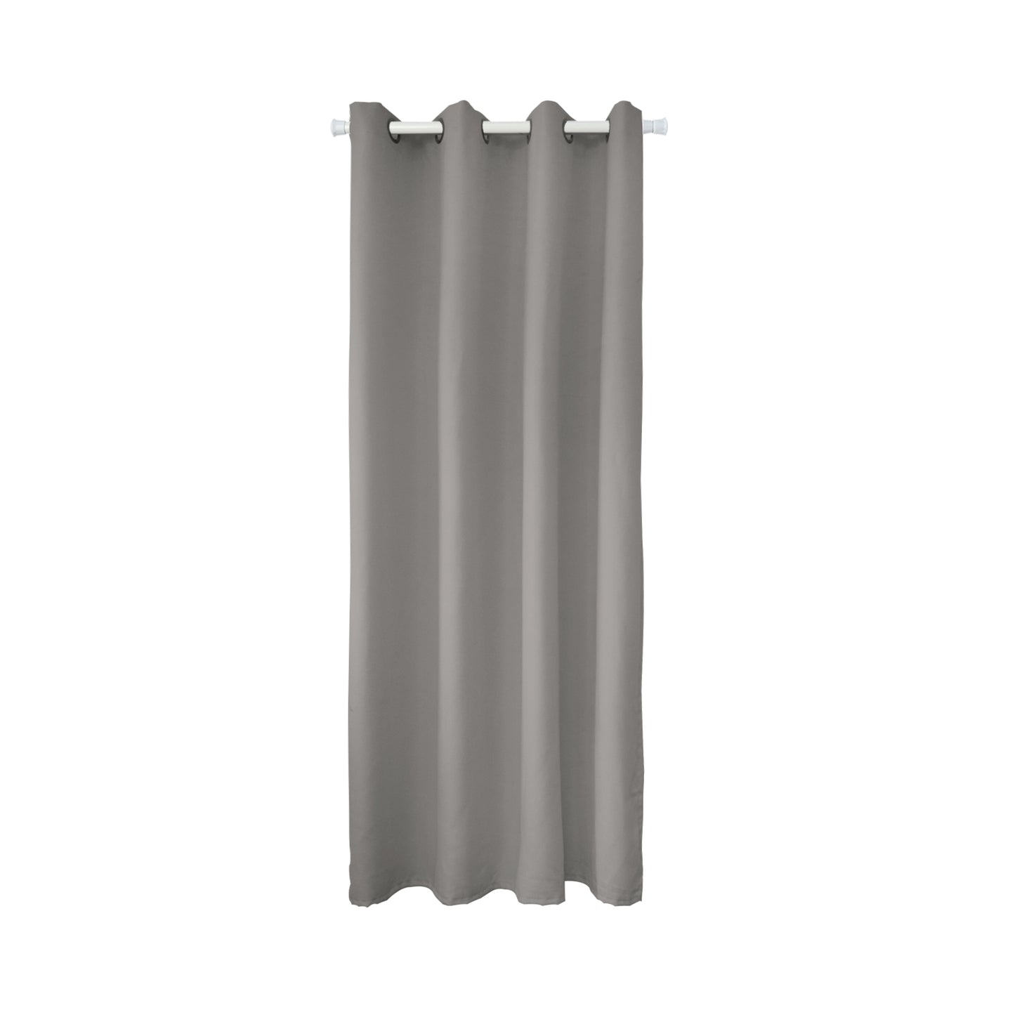 Rideaux de porte en coton, 1 panneau, gris, 132x203cm/132x244cm